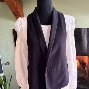 CAbi Medium Black Tuxedo Vest